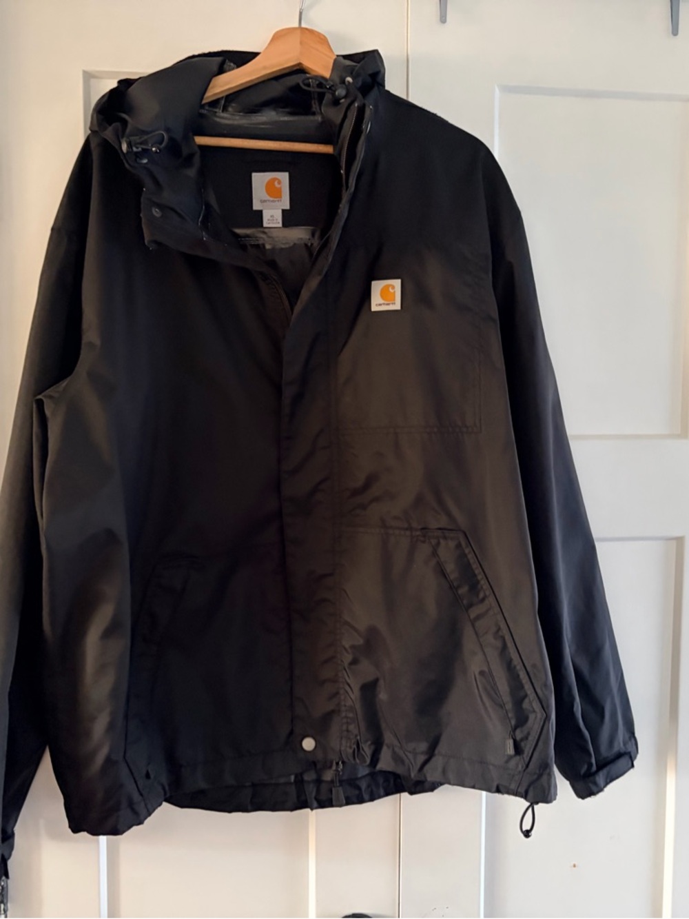 Carhartt Black Raincoat Hooded Jacket